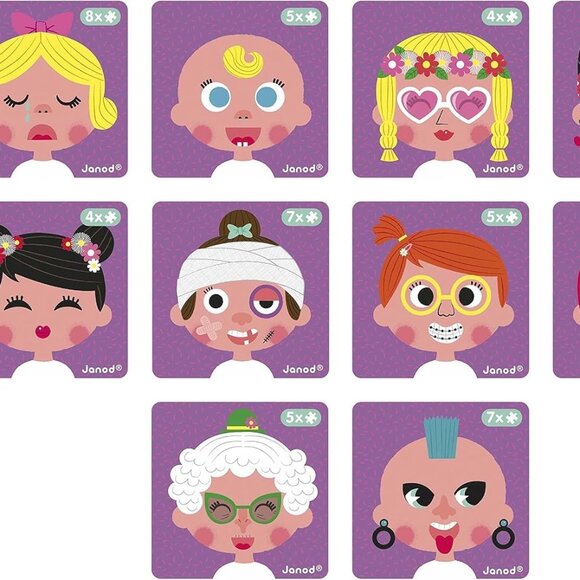 New Sealed Janod Magneti’Book Girl’s Crazy Faces-3-8 Years - Picture 4 of 14